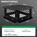 Chimney Rain Cap, Chimney Cover Fireplace Chimney Flue Caps, Adjustable Metal Strips with Bolts Screws Black (18" x 21")