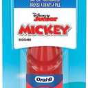 Oral-B Kid's Battery Toothbrush Featuring Disney's Mickey Mouse, Soft Bristles, for Kids 3+ (1 Count (Pack of 1), Red)