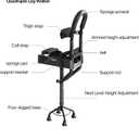 Hands Free Knee Crutch, Adjustable Knee Walker for Foot Injuries Ankle Sprains and Recovery, Aluminum Alloy Non‑Slip Knee Support Crutch for Adults Fits