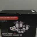 Meythway  Stainless Steel Pots and Pans Set Non Toxic, 6PCs Kitchen Cookware Sets with Stay-Cool Handles, Non-Stick, Dishwasher Safe&Compatible with All Stovetops(Gas,Electric&Induction)