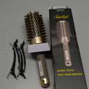 Round Brush for Blow Drying, Nano Thermal Ceramic & Ionic Tech Hair Brush with Boar Bristles, Professional Round Barrel Brush for Styling, Curling & Straightening by Sndyi (2.9 Inch, Barrel 1.7 Inch)