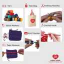 Red Heart Super Saver Yarn Stitchers Kit, 12 Balls, 1 Tote Bag, 1 Knitting Needle, 1 Crochet Hook, 1 Measuring Tape, 1 Knit Counter