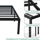 DiaOutro 18 Inch Narrow Twin Bed Frames Heavy Duty No Box Spring Needed Metal Platform with Maximum Storage, Easy Assembly, Noise Free, Black