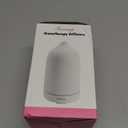 200ML Ceramic Essential Oil Diffuser - Ultrasonic Aromatherapy & Humidifier with 7-Color LED Lights, Auto Shut-Off, White, 1H/3H/6H Timer | Scent for Home, Office, Yoga