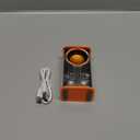 Transparent Wireless Bluetooth Speaker Portable Mini Speaker with LED Colorful Lights Stereo Sound TWS Small Speakers for Office, Party Camping, Shower, Home, Travel (Orange)