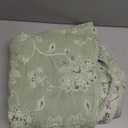 jinchan Boho 100% Cotton Muslin Twin Size 60x80 Inches Blanket Lightweight 4-Layer Quilted Soft Green and Beige Floral Throw Blanket Reversible Comfy Flower Breathable All Seasons Couch Bedroom Decor