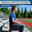 Stadium Seats with Back Support, Portable Bleacher Seat with Extra Thick Cushion, Folding Stadium Chair with Shoulder Strap, Removable Cushion and Storage Pocket for Sports Events