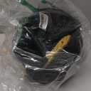 GameXcel Ash Bucket with Lid and Shovel Hand Broom - 1.5 Gallon Galvanized Iron Metal Fireplace Tools Ash Pail for Fire Places Fire Pits Wood Burning Stoves Hearth Accessories Indoor Outdoor, Black