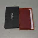 SHIELDON Wallet Case for iPhone 17 6.3-inch 2025 | Genuine Leather | Flip Magnetic | RFID Blocking Card Holder | Kickstand | Shockproof | Soft Shock-Absorbent Phone Cover | Wine Red