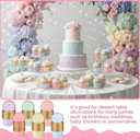 Geiserailie 100 Pcs Pastel Cupcake Liners Pastel Cupcake Foil Wrappers Snack Bowls for Parties Wedding Bridal Shower Birthday Supplies