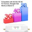 2026 Latest Verizon Cell Phone Signal Booster Verizon Signal Booster Cell Phone Booster 5G 4G LTE Band 13 Cellular Booster Straight Talk Signal Amplifier Cell Extender Cell Booster for Home