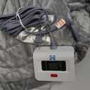 Sealy Electric Blanket Queen Size, Flannel & Sherpa Heated Blanket, 10 Heat Settings, Auto Shut Off, Machine Washable, Light Grey, 84 x 90 Inch