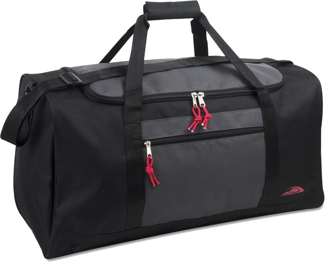 Lightweight Canvas Duffle Bags for Men & Women For Traveling, the Gym, and as Sports Equipment Bag/Organizer (Black 3)