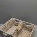 StorageWorks Pantry Baskets, Wicker Storage Baskets for Organizing, Bathroom Shelves, Pantry Organizers and Storage, Water Hyacinth, Natural (2x 13"L x 8"W x 7"H)