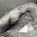 Large Dog Bed - XL Orthopedic Egg-Crate Memory Foam Dog Beds with Removable Washable Cover, Waterproof Pet Beds with Non-Slip Bottom, Grey