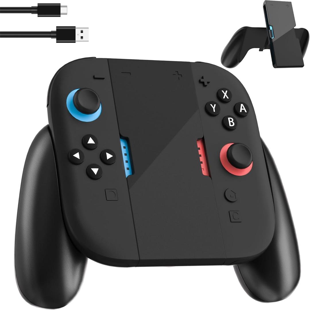 Black Switch 2 Charging Grip Stand, Compatible with Nintendo Switch 2 for Left/Right Controller Charge Handle Grip, Convenient Charge and Play at The Same time