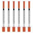 U-100 Disposable Syringes with Needle  1ml/cc, 30G 5/16" (8mm), Individually Wrapped,30Pack| Lab Supplies