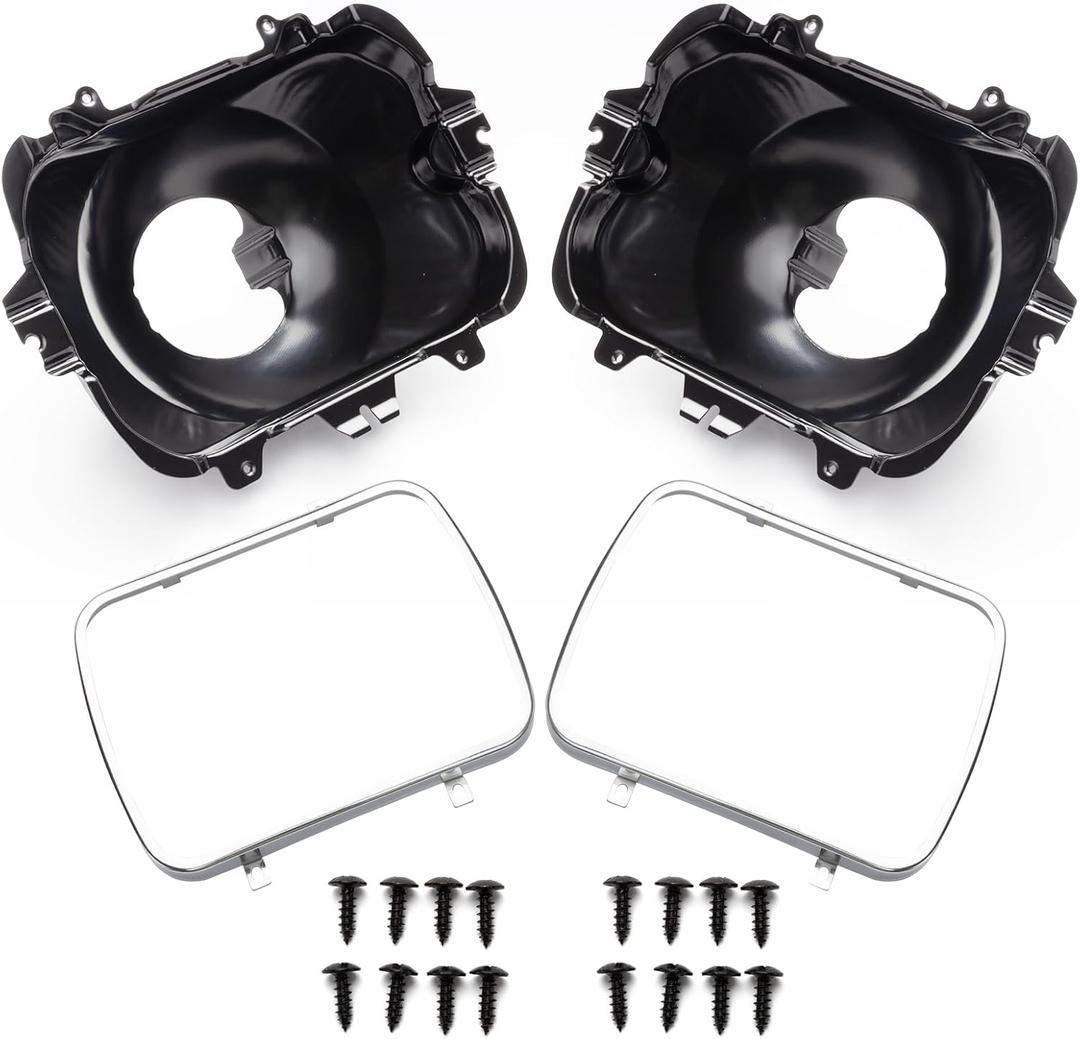 42437 2PCS Headlight Bucket Kit, 5X7 Headlight Mounting Compatible with Chevrolet Express GMC Savana 1500 2500 3500