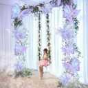 10 Pcs 24'' 20'' 12'' Large Laser Purple Pearl Butterfly Decoration 3 Sizes Giant Mariposas Grandes Para Decor Big 3D Silk Butterfly for Indoor Outdoor Wedding Baby Shower Women Birthday Hanging Decor
