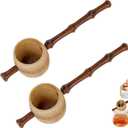 Wooden Tea Filter, Tea strainer Wood Handle, Bamboo Strainer Spoon, Tea Strainer, Tea Accessory, Tea Colander, Tea Filter, Tea Tools Wooden(2Pcs)
