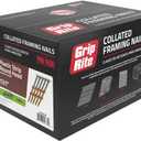 Grip-Rite 21 Degree Framing Nails - Exterior Galvanized Nails for Wood-To-Wood Framing Projects - Plastic Strip Collated Fastener - Round Head - Smooth Shank - 3" x .131" - 4000 Count - GR033HG