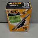 BIC Round Stic Xtra Life Ballpoint Pen, Ultra Long Lasting and Consistent Ink Flow, 60-Count in Black Ink