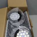 ROSHWEY Outdoor Solar Lights, 600LM Solar Garden Lights Waterproof Solar Spot Lights for Yard Backyard Patio Pond Garage (Warm White, 4Pack)