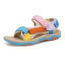 DREAM PAIRS Women’s DSA214 Arch Support Hiking Sandals Sport Outdoor Athletic Comfortable Summer Beach Water Sandals, Colorful, Size 8