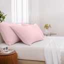 Pillowcases Standard 12 Pack, 20x26 Pillow Cases with Envelope Closure, Soft Plain Brushed Microfiber Covers Breathable Wrinkle-Resistant, Pink