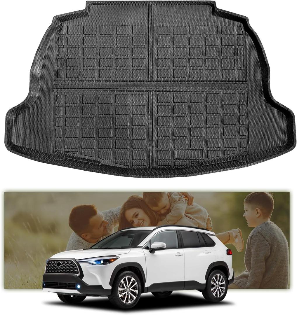 Trunk Cargo Liner Compatible for Toyota 2025 2024 2023 2022 Corolla Cross，All Weather TPE Rear Trunk Cargo Mats for Toyota Corolla Cross Accessories(Not Fit Sedan/Hatchback Model)