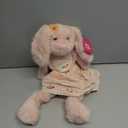 Oits cute Small Soft Stuffed Animal Bunny Rabbit Plush Toy for Baby Girls 15inch (Pink Rabbit Wearing Pink Vintage Dress)