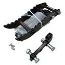 3 Ton Mini Excavator Hydraulic Thumb Clip 3-Hole Arm L-Shaped Bracket, with Hydraulic Hoses & M14/M16x1.5 Adapters