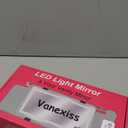 Car Sun Visor Vanity Makeup Mirror, 2 Pcs Rechargeable with 3 Light Modes & 60 LEDs - Dimmable Clip-on Rear View Sun-Shading Cosmetic Mirror, Universal for Car SUV Truck (Black)