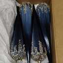 KI Store 4pcs Extra Large Christmas Icicles Burgundy 12-Inch Christmas Tree Decorative Hanging Ornaments for Xmas Tree Decor Blue