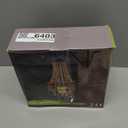 Hanging Candle Lantern Outdoor, 28” Battery Operated Modern Clear Acrylic Crystal Chandeliers with Flickering Yellow Led Candle Light S Hooks for Garden, Backyard, Gazebo, Room Indoor Indoor Decor