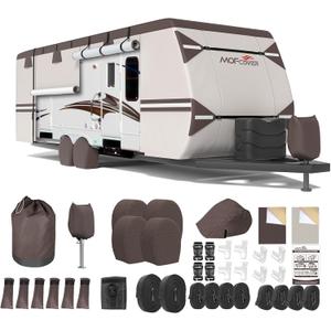 Travel Trailer Cover 27-30 ft 9 Layers Camper Cover, Brown