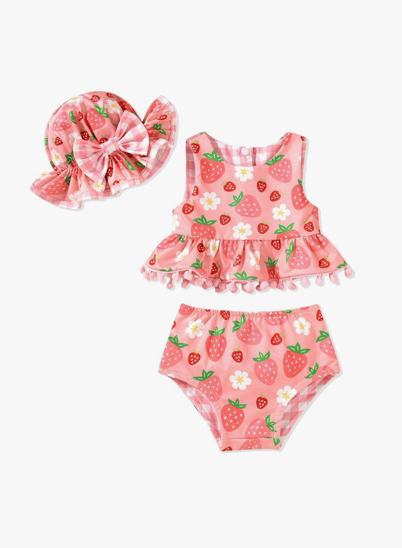 Toddler Infant Baby Girls Reversible Swimsuit
, Size 120