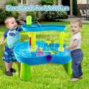 Intoypad Ultimate Water Table Pump: 3 Hours of Non-Stop Fun Rechargeable Battery Powered Water Pump for Toddlers Water Play Sand Table Toys Accessories Summer Outdoor Game Toys for Kids Green, Small
