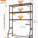 Expandable Over The Toilet Storage Rack, 3-Tier Adjustable Height & Width (22"-38") Metal Bathroom Organizer Shelves, Space Saver Above Toilet Over Washer and Dryer Shelf for Laundry Room