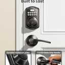 Veise Keyless Entry Door Lock with 2 Lever Handles - Electronic Keypad Deadbolt, Easy Installation Digital Smart Front Door Lock Set, Matte Black