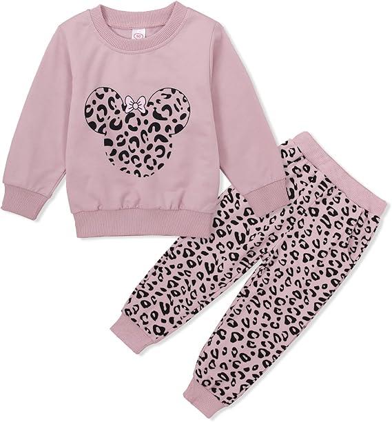 CM C&M WODRO Toddler Infant Baby Girl Clothes Fall Winter Long Sleeve Sweatshirts Pants 2 Piece Cute Outfits Leggings Set, Size 130