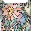 Jusy Compatible with MagSafe Lily Flower Case for iPhone 17 Pro, Aesthetic Stained Glass Floral Magnetic Phone Case, Soft TPU and Hard PC Protective Phone Cover for Women Girls (Shiny)  Lily