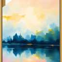 Fepinc Canvas Floating Frame, Canvas Frame 0.75 inches deep Floater for Canvas Panel Oil Painting Wall Art Prints (Gold, 19.6x27.5)