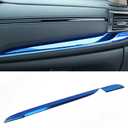 Car Accessories Fit for Honda CR-V CRV 2017-2022 Center Consoles Dash Board Panel Cover Trim Sticker Interior Decoration Mouldings (Blue) Stainless Steel 2 PCS