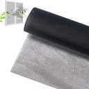 Solar Window Screen Mesh, Anti-UV Solar Screen Fabric Replacement 53" x 72", Adjustable Pollen/Dust/Floc/Rain Barrier Net for Windows, Door, Patio (Black)