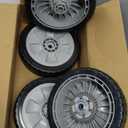 2pcs Lawn Mower Rear Wheels & 2pcs Front Wheels - Replaces 42710-VE2-M02ZE 42710-VE2-M00ZE 44710-VL0-L02ZB - 8" Wheels Assebmly Fit with Honda HRT216 HRR216 HRS216