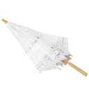 Lace Umbrella, Vintage Wedding Lace Embroidery Bridal Parasol for Decoration, Bride Photo Props, Lady Costume (Large)