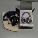 AC01 Over-Ear Headphones Wired, Passive Noise Isolating Corded Stereo Headsets with Mic Volume Control for Adults Teens 3.5mm for Chromebooks, Laptop, Computer, Tablets, Travel (Black Blue)