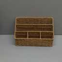 Rattan Desk Organizer, Tabletop Mail Holder, 5 Slot Mail Organizer Countertop Basket, Rattan Office Supplies, Boho Office Desk Accessories, Wicker Desk Organizer, Magazine HolderWicker