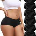 LEVAO Women's Underwear Seamless No Show Hipster Bikini Panties Stretch Invisible Briefs 6 Pack, XL